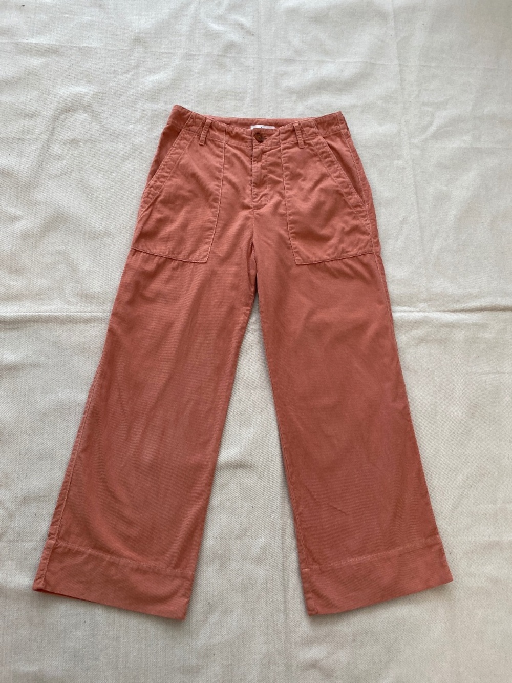 Velvet by Graham and Spencer Vera Pink Corduroy Wide Leg Pant Size S